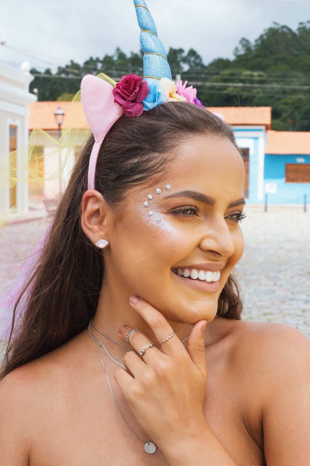 Maquiagem para Bloquinho. Editorial de Carnaval da Muna – Fevereiro 2019.